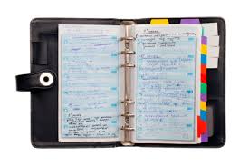 Old school agenda.  Remember those????